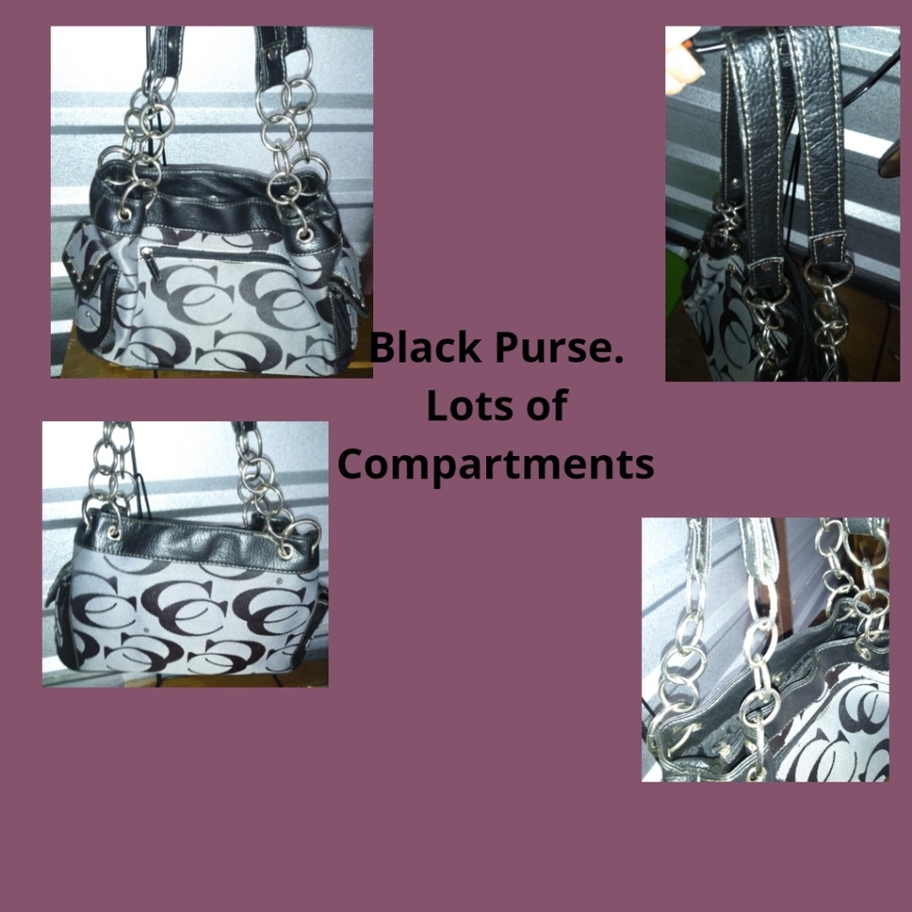 Black purse with LOTS of Compartments